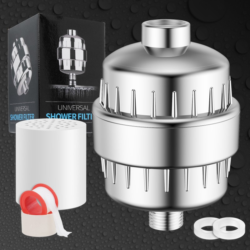 Home Bathroom Water Filter - Haushalts-Duschfilterkartusche, Badezimmer-Wasserreiniger Duschkopffilter zum Baden
