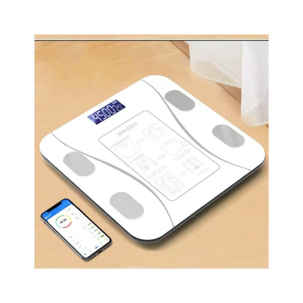 Home Bathroom Scales - Körperfettwaage, intelligente kabellose digitale Badezimmerwaage, Körperzusammensetzungsanalysator