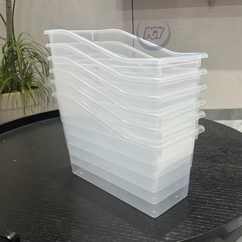 Home Essentials Bathroom Organizer - 6er-Pack durchsichtige Kunststoff-Aufbewahrungsboxen, stapelbar, für Büro,
