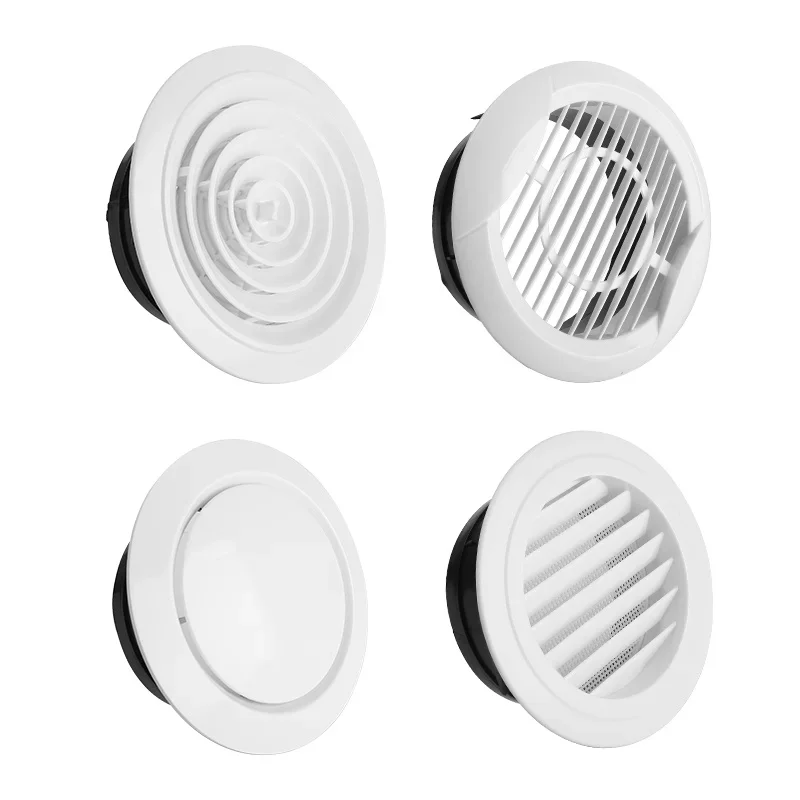 Home Bathroom Vent - Verstellbare Lüftungsabdeckung, runder Kanal, Decke, Wandloch,