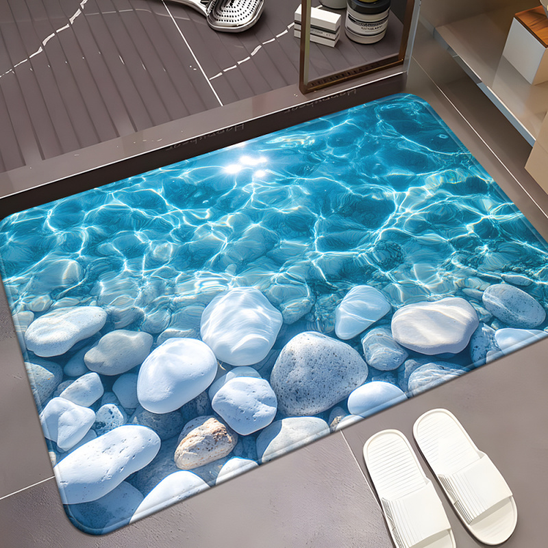Zara Home Bathroom Mat - VIKAMAT Transparente Waterstone-Badezimmer-Fußmatte, Türmatte, Küchenteppich, Badezimmer-Bodenmatte,