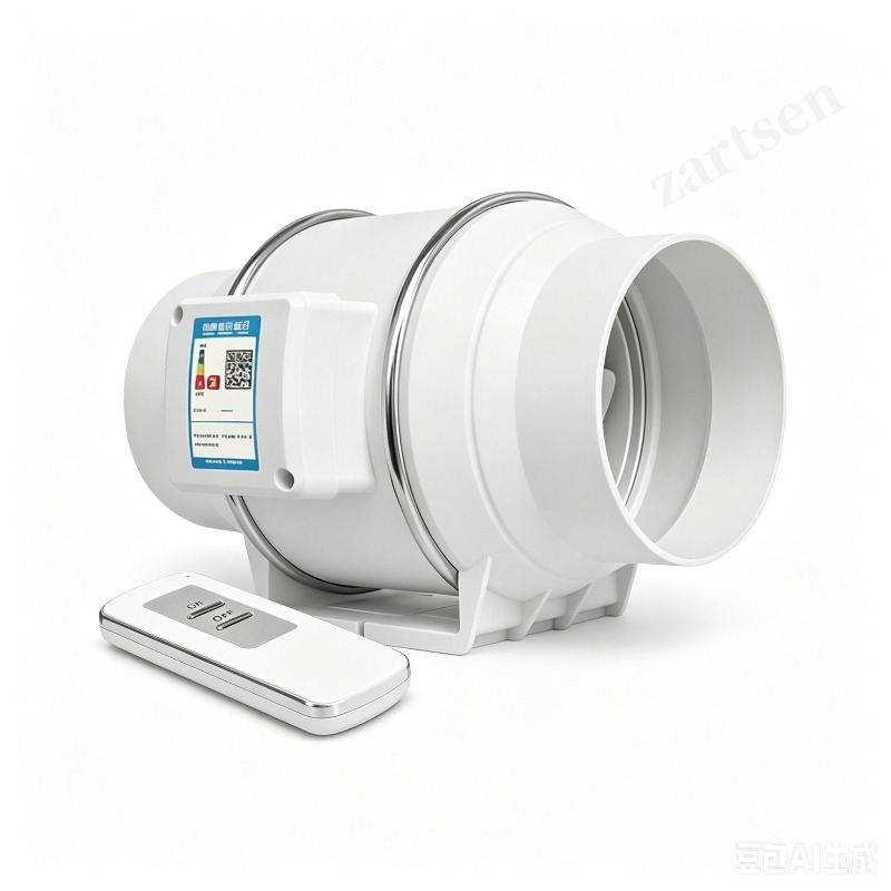 Home Bathroom Vent - Abluftventilator für Zuhause, Geräuscharmer Inline-Rohrventilator, 220V