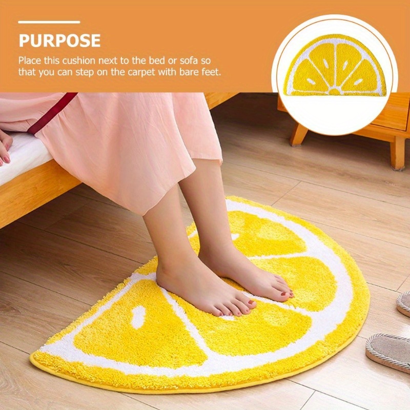 Zara Home Bathroom Mat - VIKAMA Badezimmer-Bodenmatte im frischen Zitronen-Stil, saugfähige