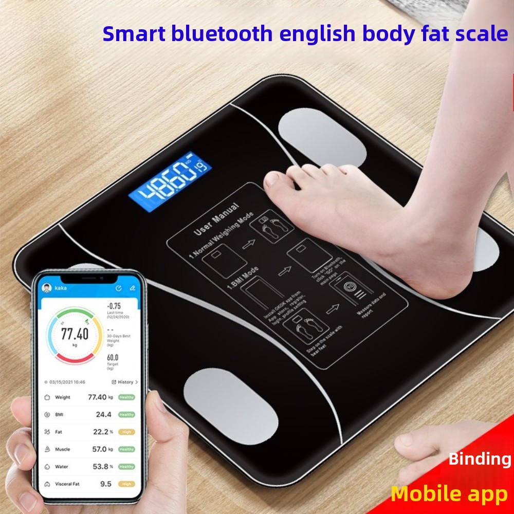 Home Bathroom Scales - Wiederaufladbare Körperwaage mit intelligenter Elektronik und