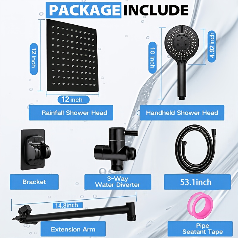 Mattes, schwarzes Regenduschko – Home Bathroom Remodel Bewertung und Preis