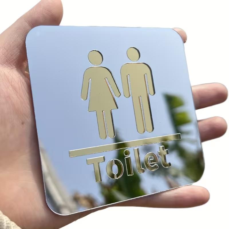 3,94-Zoll-Toilettenschild aus  – Jet Home Bathroom Mirrors Bewertung und Preis