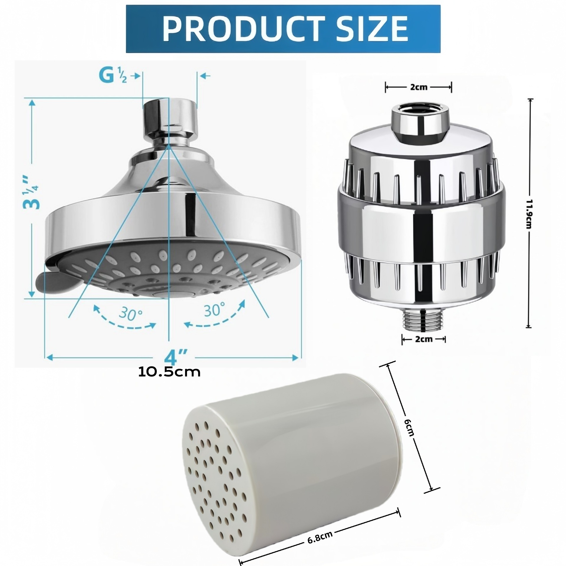 15/20/25/30-stufiger Filter mi – Home Bathroom Water Filter Bewertung und Preis
