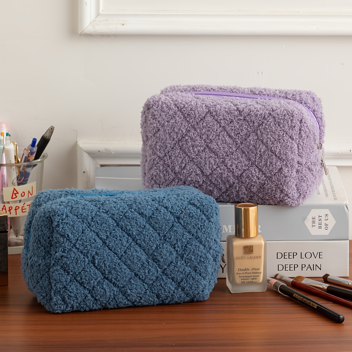 1 Plüsch-Kosmetiktasche |      – Japanese Home Bathroom Design Bewertung und Preis