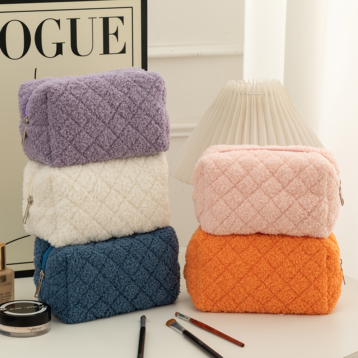 1 Plüsch-Kosmetiktasche |      – Japanese Home Bathroom Design Bewertung und Preis