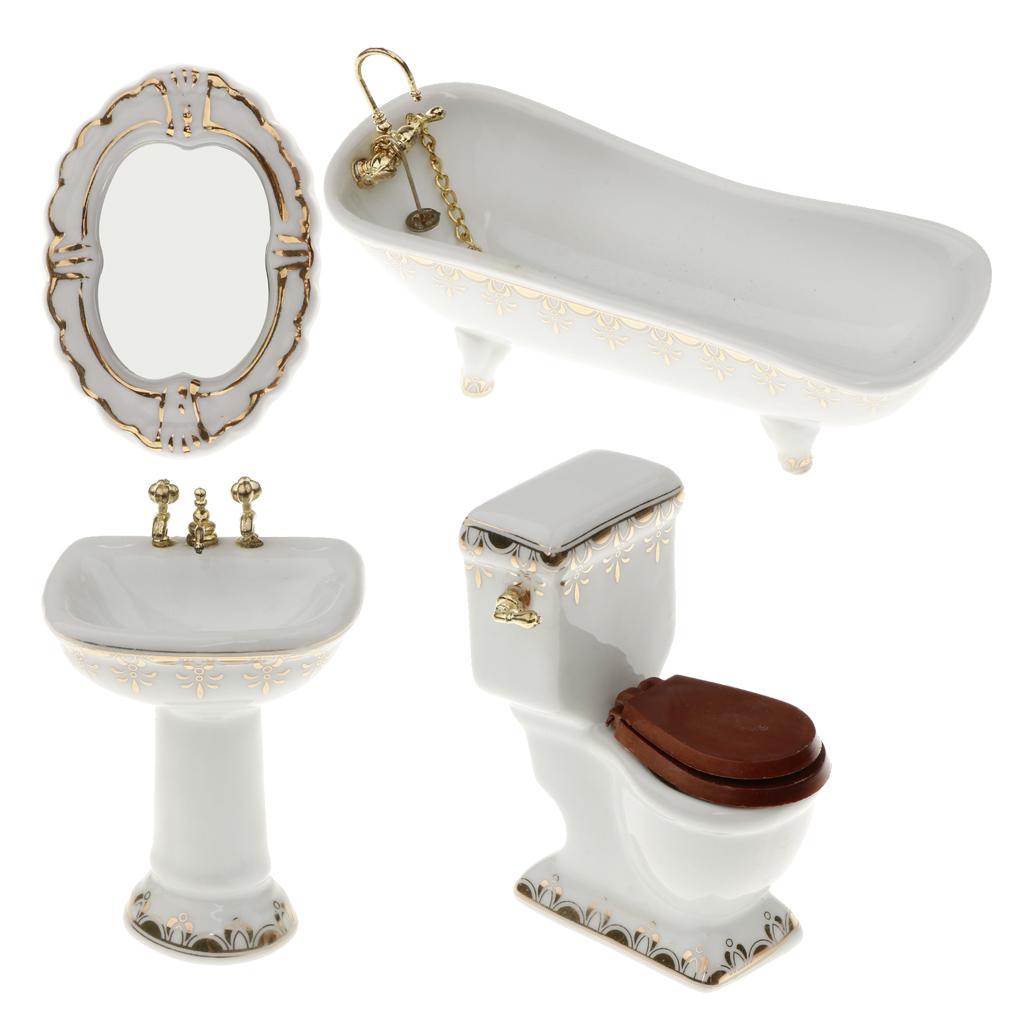 Keramik-Puppenhaus Badezimmer- – Home Bathroom Scales Bewertung und Preis