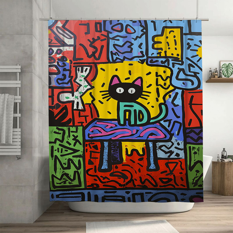 Heller Graffiti-Duschvorhang m – Home Bathroom Remodel Bewertung und Preis