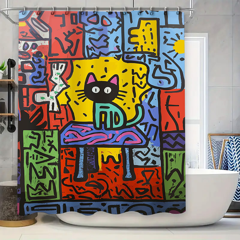 Heller Graffiti-Duschvorhang m – Home Bathroom Remodel Bewertung und Preis