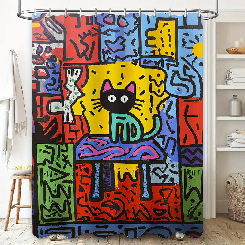 Heller Graffiti-Duschvorhang m – Home Bathroom Remodel Bewertung und Preis