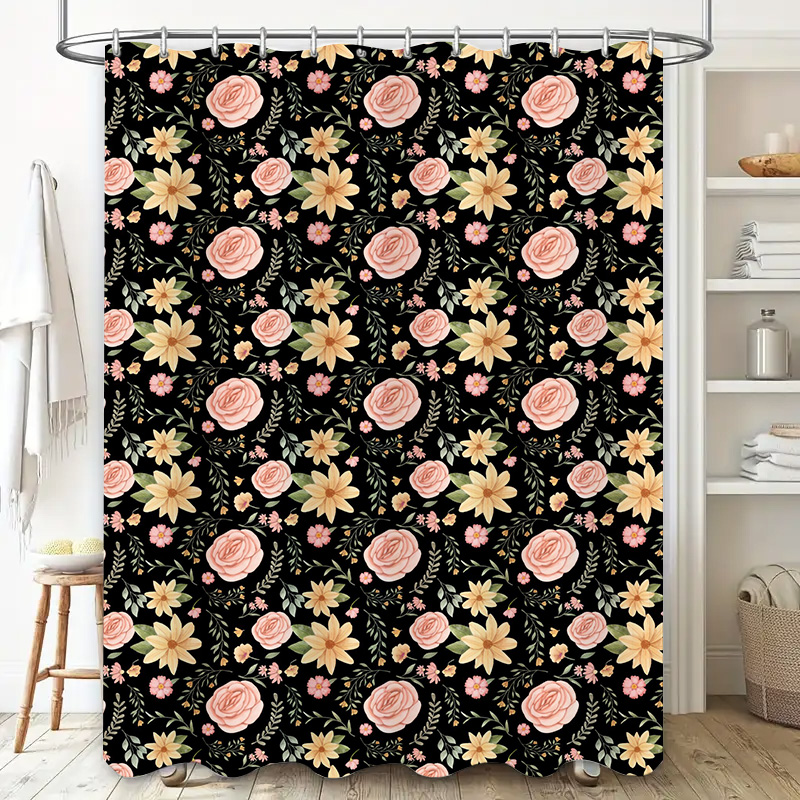 Schwarz-weiß gemusterter Dusch – Home Bathroom Remodel Bewertung und Preis