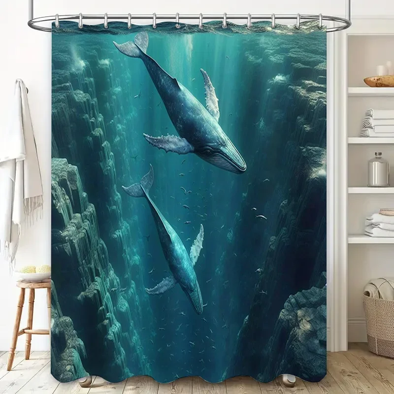 3D-gedruckter Wal-Duschvorhang – Home Bathroom Remodel Bewertung und Preis