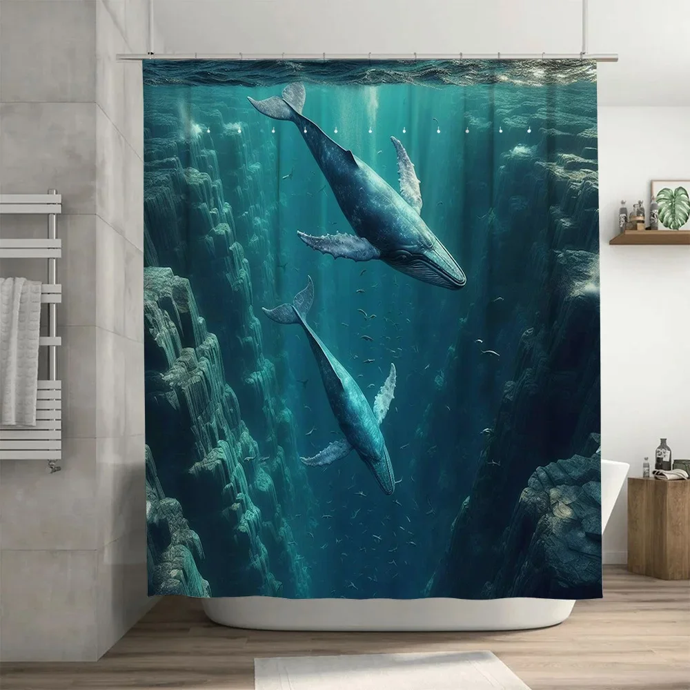 3D-gedruckter Wal-Duschvorhang – Home Bathroom Remodel Bewertung und Preis