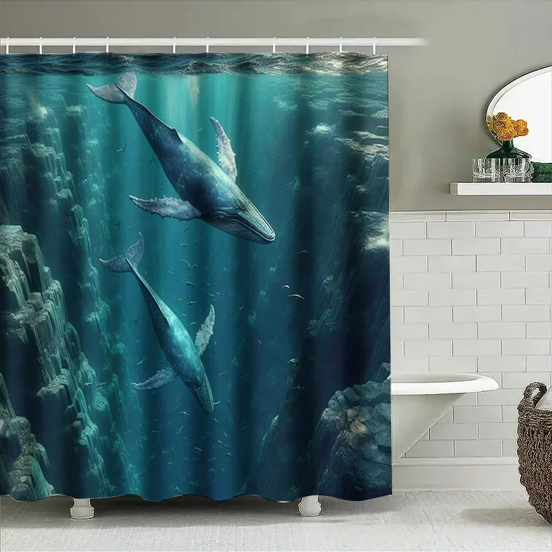 3D-gedruckter Wal-Duschvorhang – Home Bathroom Remodel Bewertung und Preis