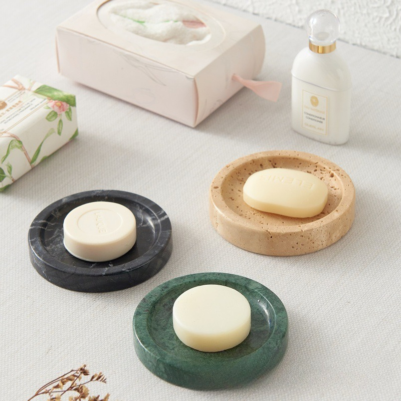 Natürliches Marmor-Rundtablett – Home Essentials Bathroom Organizer Bewertung und Preis